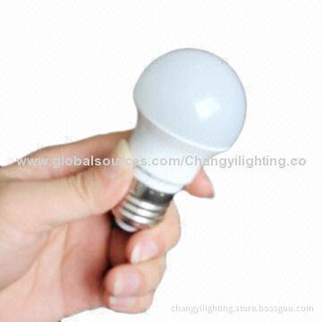 LED Bulb, 3W, Warm White, SMD 5730 Light Source, Aluminum Housing